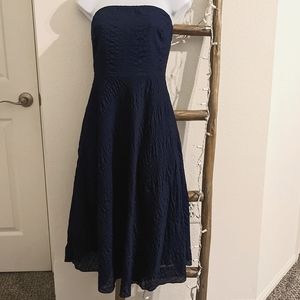 J Crew Strapless Navy Dress - excellent condition!